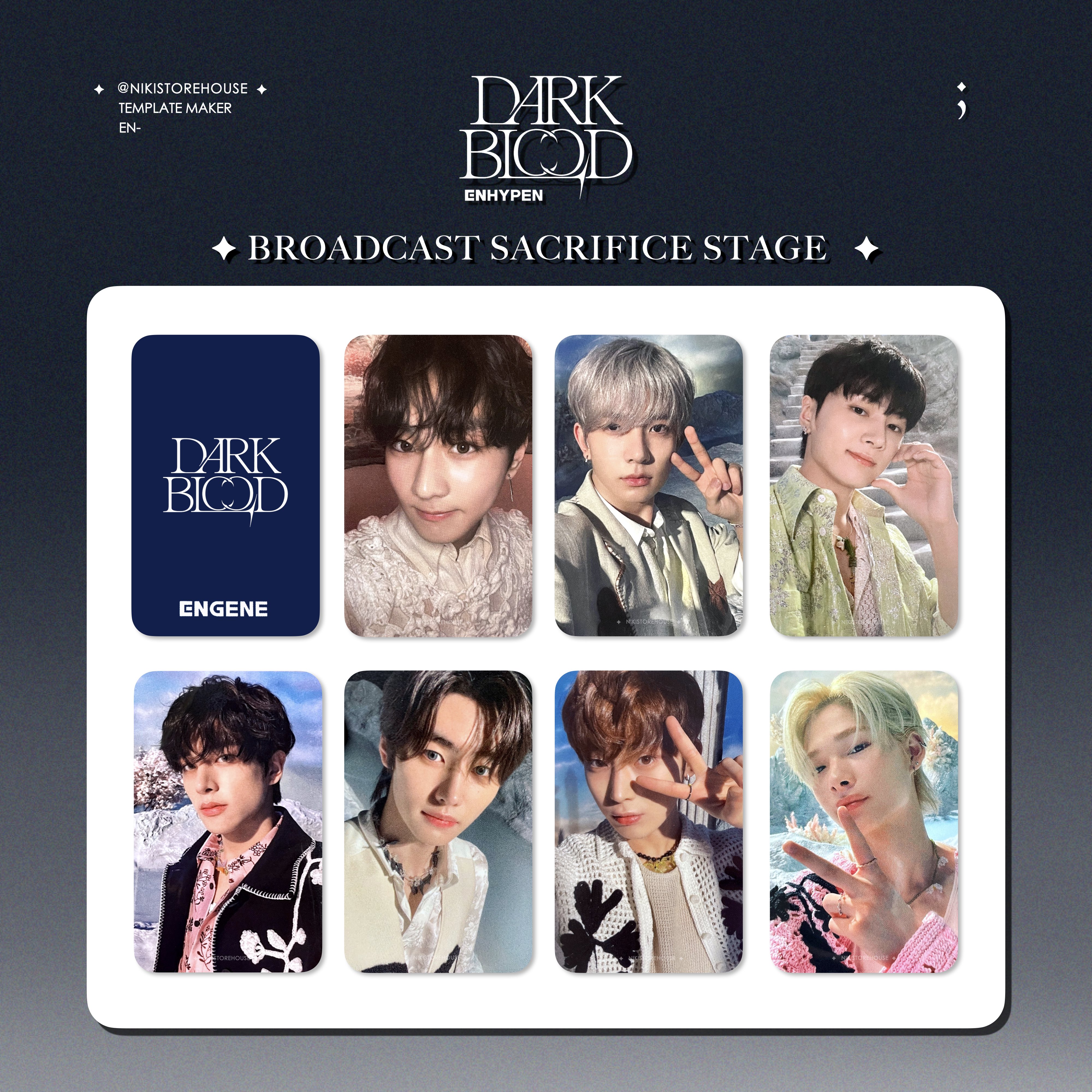 𝓷.ᐟ auf X: „엔하이픈 다크블러드 공방 포카 ENHYPEN Dark