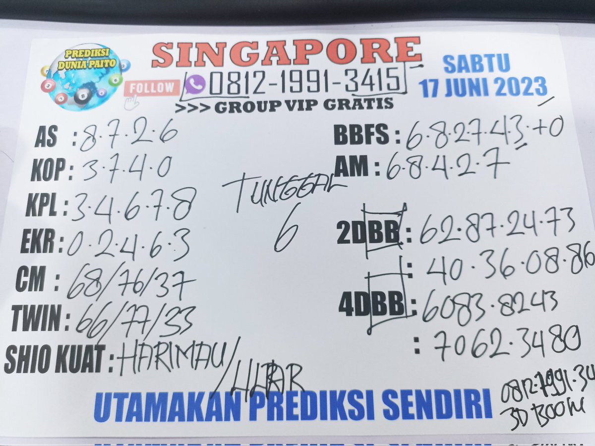 official98095's tweet photo. 🇸🇬SINGAPORE👉RESULT 17-45
HASIL SGP SORE INI YAA SEMOGA DI RESTUI BANDOT #sgp #prediksisgp #angkasgp https://t.co/cEUfHoLCo1