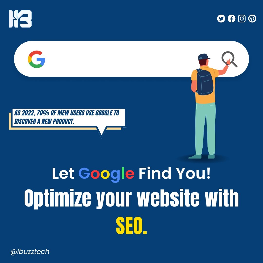 RT ibuzz_tech 'Let Google come to you! Improve your website's visibility with SEO and get ready for the journeys ahead. #Google #SEO #DigitalMarketing #OnwardAndUpward! #ibuzztechsolution