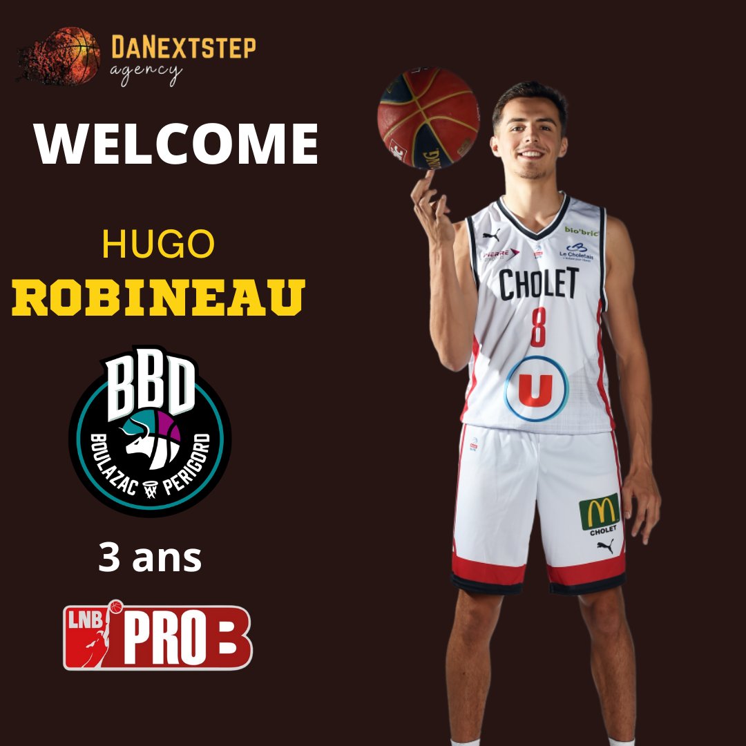 CondouantDav's tweet photo. @HugoRobineau s'engage pour trois saisons à @BoulazacBasketD https://t.co/WF33DYmWoP