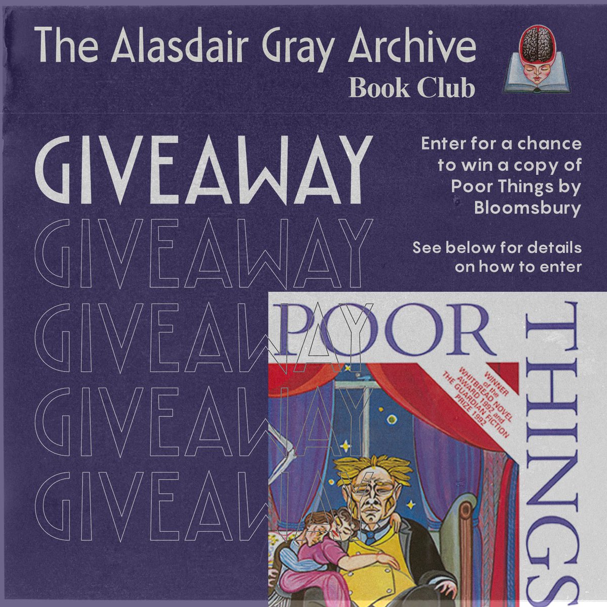 PLEASE SHARE🐇 #AGABookClub #PoorThings GIVEAWAY !!!! 5 X CHANCES TO WIN! ⭐️A copy of Poor Things so you can join our readalong on 25th June ⭐️A Gray Day x Poor Things tote bag 👉🏽follow @AGrayArchive 👉🏽tag a friend in the comments. Winners announced 21.06.23 10am GMT 🤞