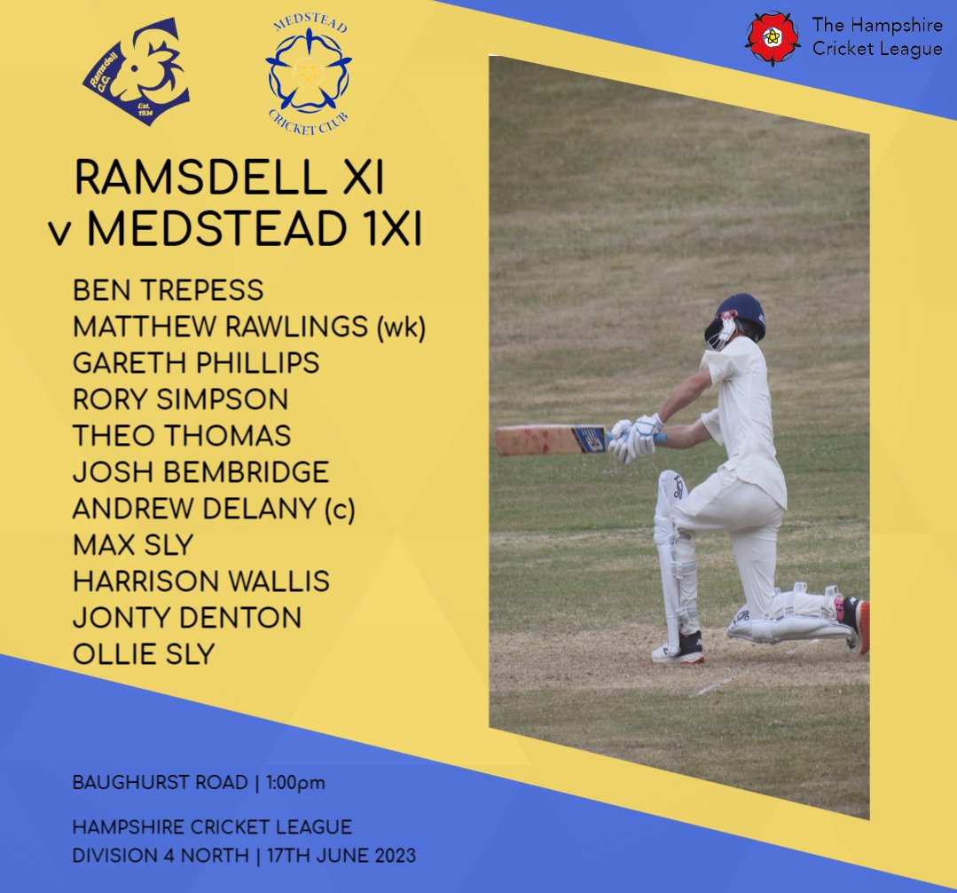 After a crushing 8-wicket win last weekend, we take the trip over to <a href="/ramscricket/">Ramsdell CC</a> for this afternoon's league encounter.

Our Medstead XI: