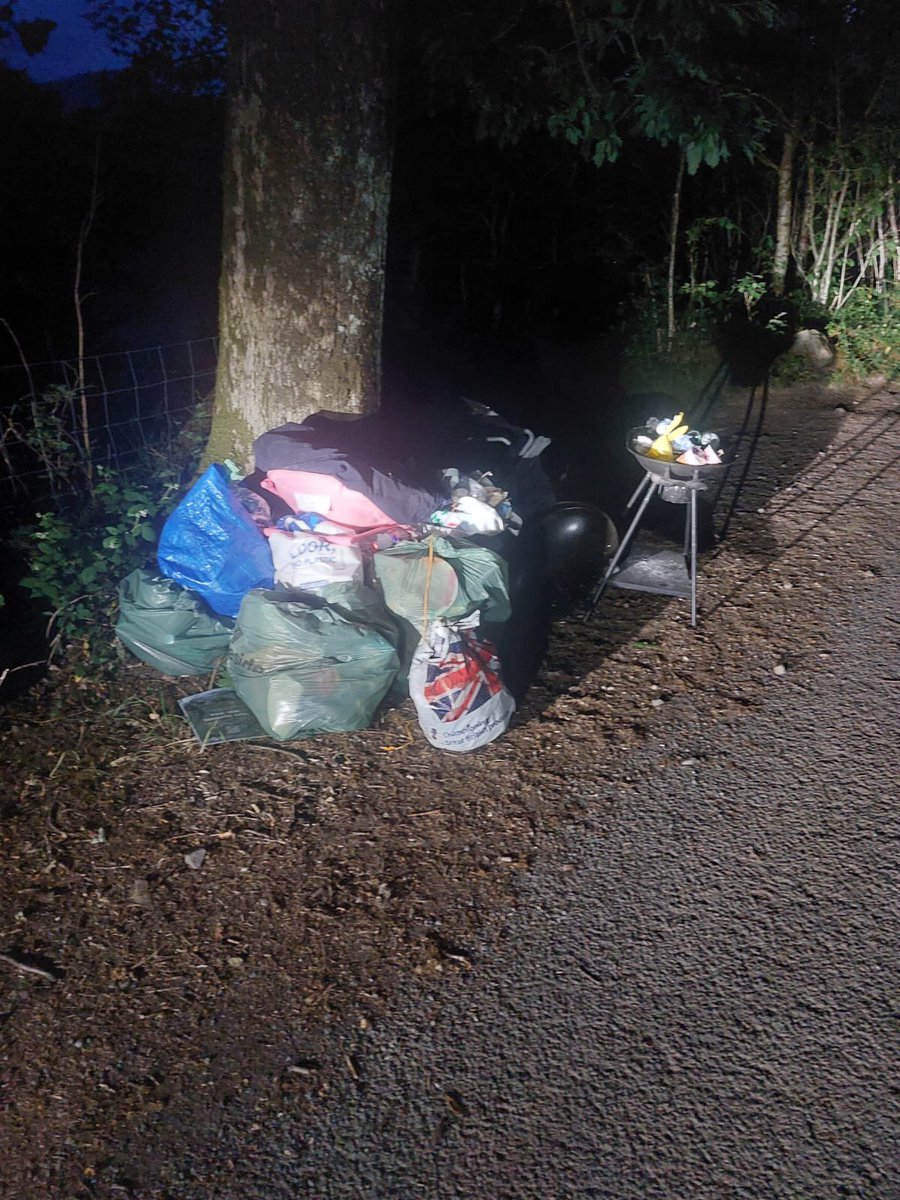 Some of our crew were out &amp; about last night engaging with the public regarding the current wildfire risks &amp; educating on water safety. The second picture unfortunately shows some of the waste left at one of the many sites they visited around Coniston #wildfires #WaterSafety