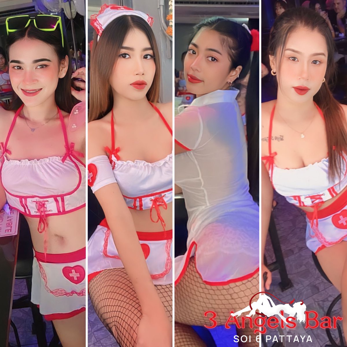 Come here at 3 Angels Bar Soi 6 Pattaya for a good time let these sexy nurses take care of you 😉

#pattaya #pattayacity #pattayagirls #pattayabeach #pattayasoi6 #pattayabars