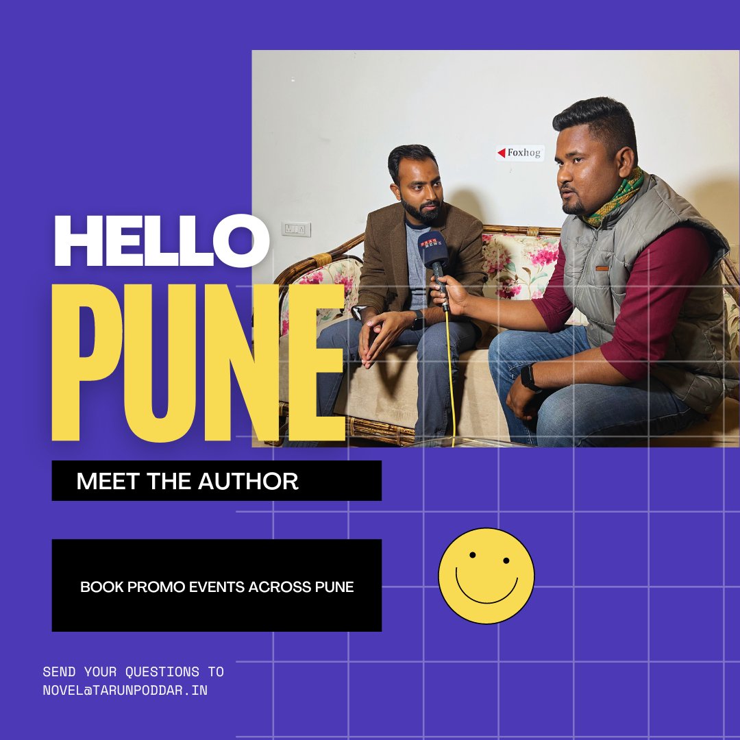 totarunpoddar's tweet photo. Vibing in Pune , witness the story of a half baked love story. #bookpromo #promoevents #accidentalmarriage #drivenbypain #Lovestory https://t.co/Z8Xhnds0Kw