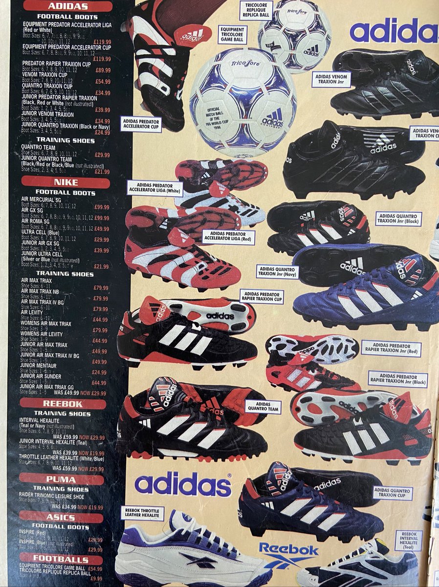 90’ların son döneminin Adidas kramponları 😍 Predator 😎