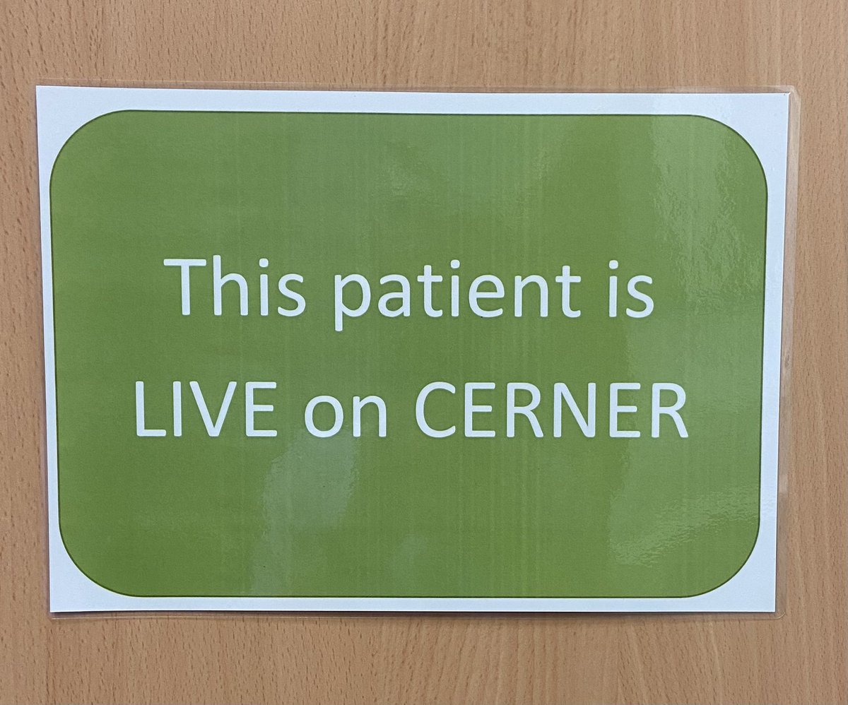 ELHTCritCare's tweet image. Today is the big day! Our first patient is now live on #Cerner 💚 @_eLancs @ELHT_NHS