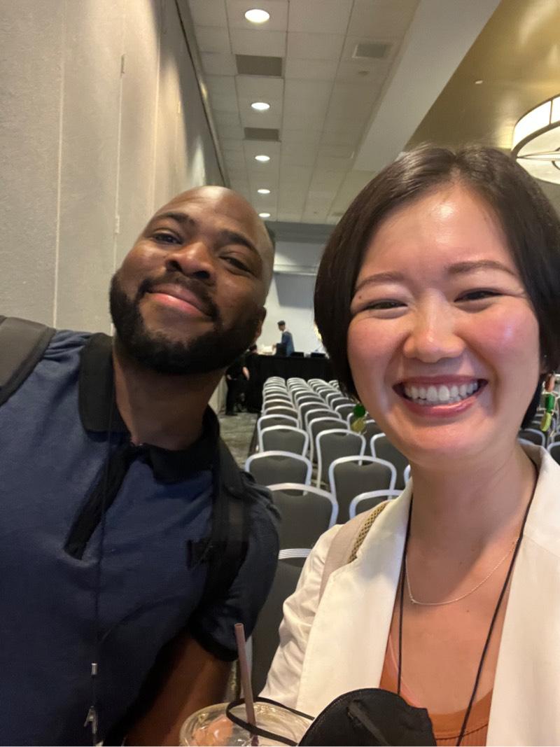 My favorite #SER2023 moment. I met @KayokoShioda 8 years ago (time flew) when we were interviewing for Yale PhD program. She chose to stay on the east coast  I decided to move west for my PhD. She stopped by my session yesterday to say Hi! Proud to see all she is accomplishing.