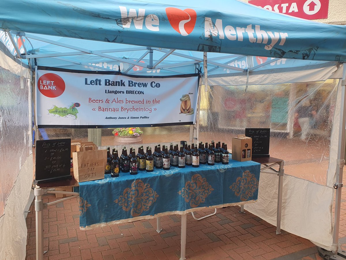 Left Bank (@leftbankbrewery) on Twitter photo Welcome to Merthyr! First market down at St Tydfil's Shopping centre. Come and be the first to try our Iechyd Da Mild and Gwenith Wit Bier, a selection of 8 today. If you know a shop to sell our beers here let us know! <a href="/merthyrexpress/">Merthyr Express</a> <a href="/MerthyrTownFC/">The Martyrs (C)</a> <a href="/merthyrrising/">Merthyr Rising 🚩</a> Welcome to Merthyr! First market down at St Tydfil's Shopping centre. Come and be the first to try our Iechyd Da Mild and Gwenith Wit Bier, a selection of 8 today. If you know a shop to sell our beers here let us know! <a href="/merthyrexpress/">Merthyr Express</a> <a href="/MerthyrTownFC/">The Martyrs (C)</a> <a href="/merthyrrising/">Merthyr Rising 🚩</a>