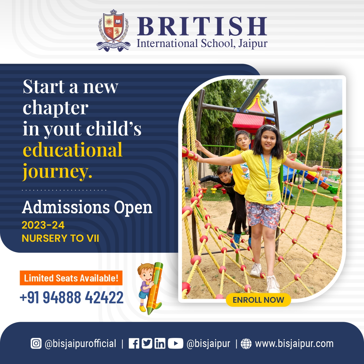 British International School  |  Admissions Open

#bis #bestschoolinjaipur #education #schools #britishinternationalschool #bisjaipur #AdmissionsOpen #Session2023_24 #students #sports #music #learning #skills #life #india #new #bestschool #explore
1m