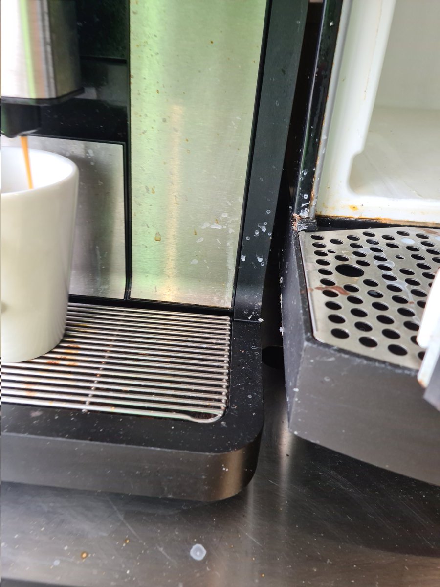 scotty9635's tweet photo. @Morrisons Having just been into your Fort William store I am shock if not disgusted on the cleanliness of the tea and coffee machine area, fresh cups being brought out that were just washed and still dirty from pervious use. Please see pictures attached. https://t.co/hvHiWipqXk