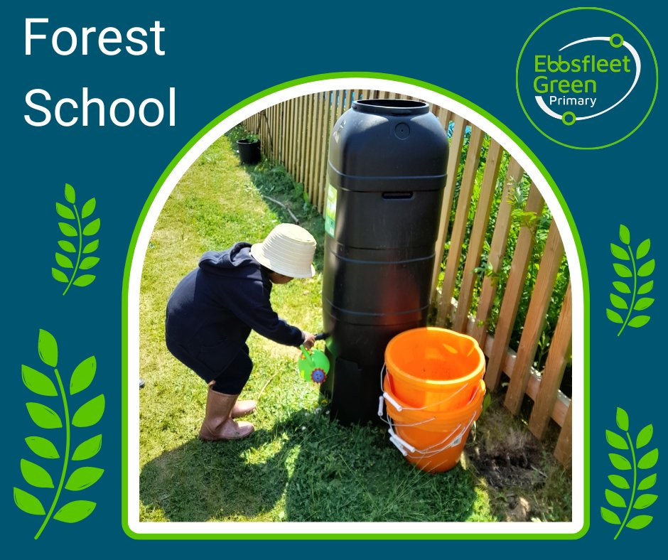 Water is good for all...
In Forest School this week, the children have been intrigued to discover the use of some new resources. They operated the new water butt to fill their watering cans and watered the very thirsty plants in our new edible garden.