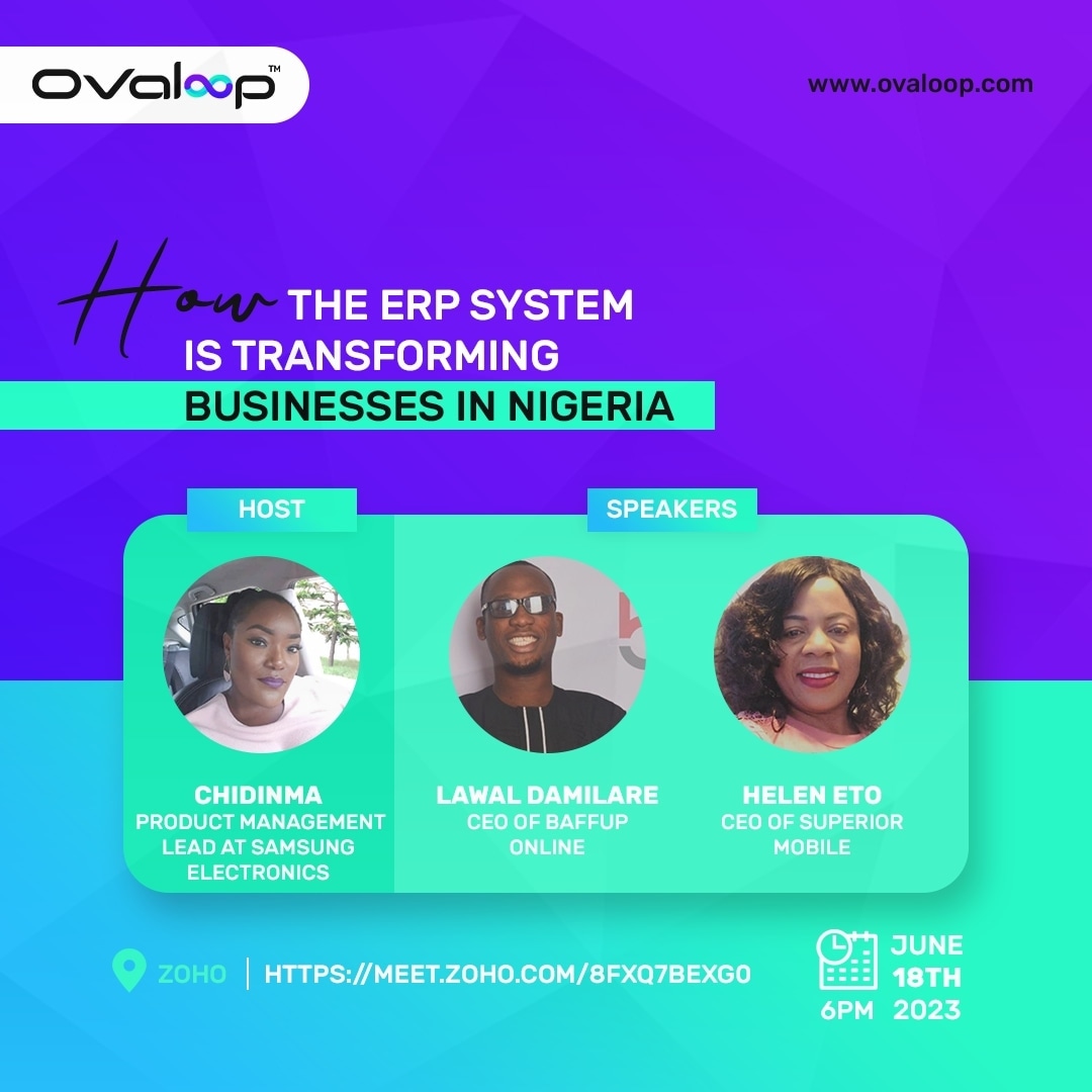 It's just a day away to our SMEchat session.

Come hear other successful entrepreneurs narrate their experience using the right tools.

Topic: How ERP system is transforming businesses in Nigeria.
Date: 18th June 2023
Link: meet.zoho.com/8fXQ7BexG0
Time: 6pm

Are you coming?