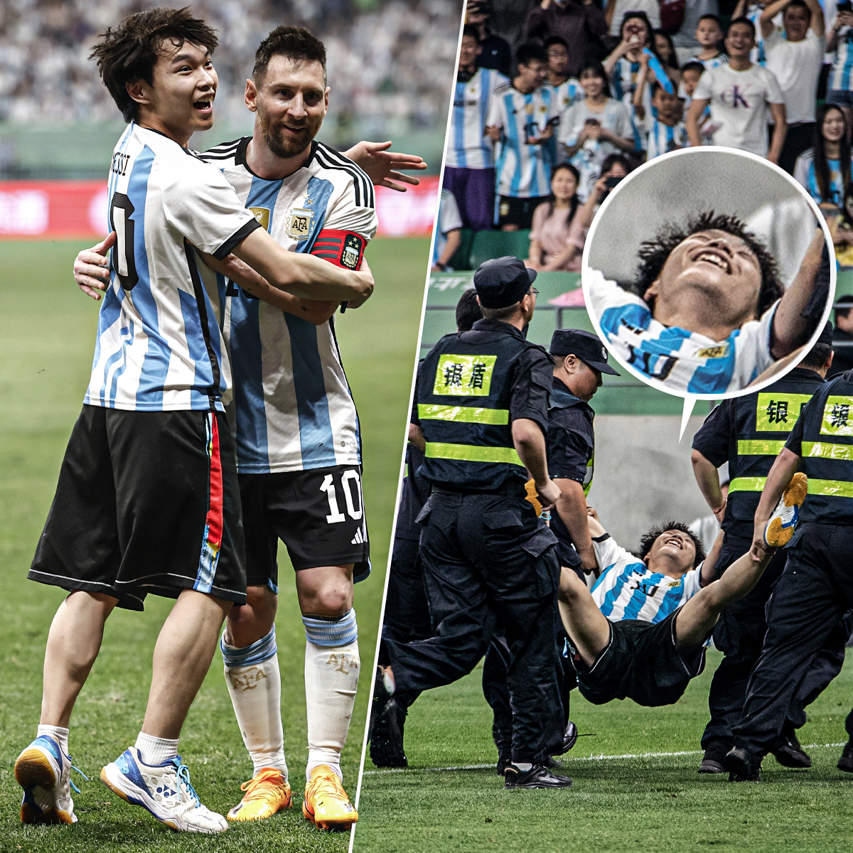 His face after meeting Messi 😅