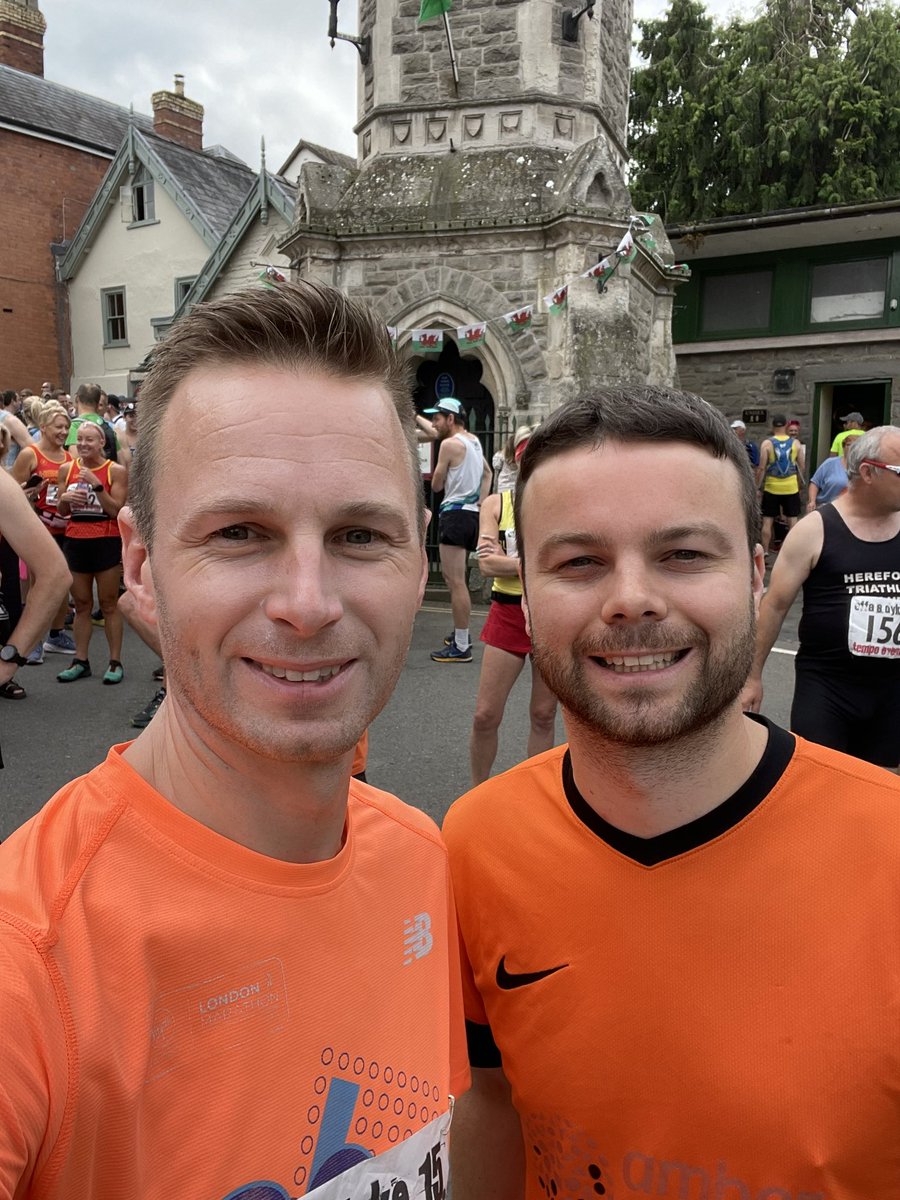 terrygoodwin's tweet photo. On the start line for the Offa’s Dyke 15 in Hay-on-Wye. @keving1991 https://t.co/n434UtHMtg