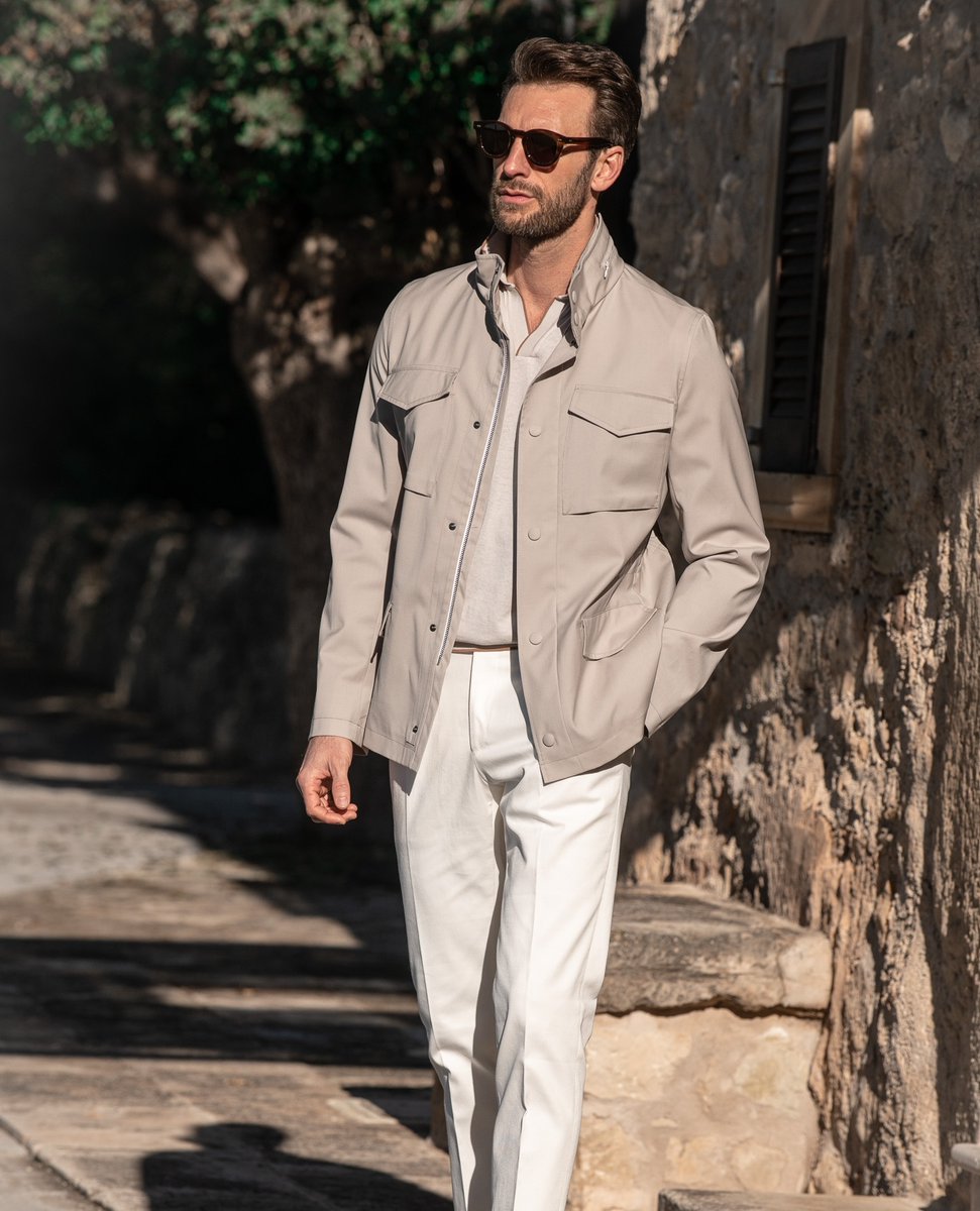 ParmaPini's tweet photo. Unleash your refined adventurer spirit with our Beige Field Jacket in Loro Piana Green Storm System® Wool, proudly crafted in Italy. 

https://t.co/dQETAWe5li

#piniparma #newcollection #summerinparma #springsummer #fieldjacket #loropiana https://t.co/EtoEbRRcKt