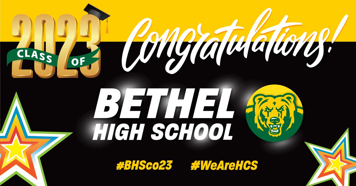Congrats to Bethel High Class of 2023! Our Bruins will graduate the Portrait of a Hampton Graduate today at 9 a.m. Watch the ceremony live – ow.ly/iigb50OOrEz 
#BHSco23 #WeAreHCS