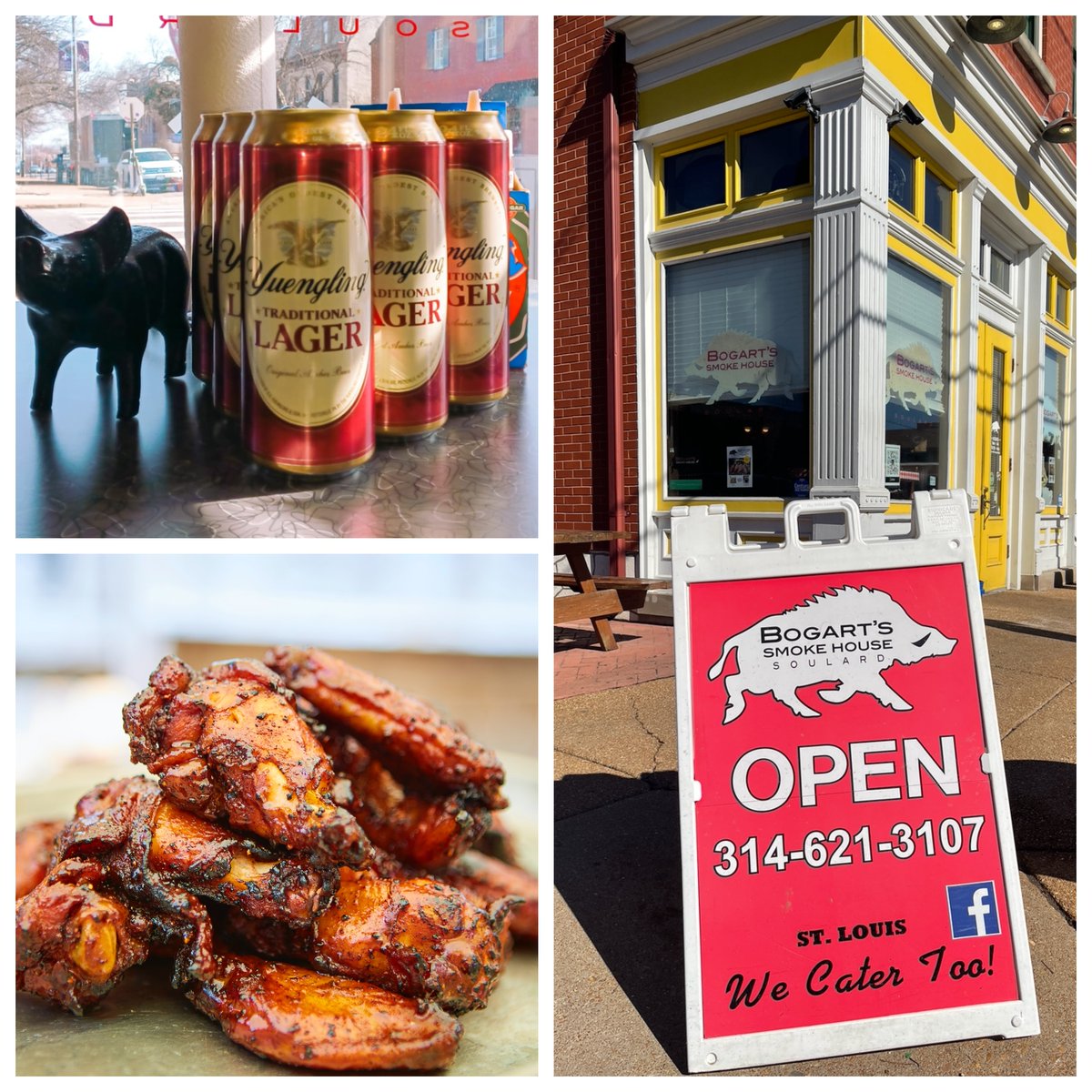 Ribs. Wings. Yuengling. 🐖🔥🐓

Just a few ideas on how to spoil Dad this weekend!  ❤️

Dine in today, or order for carryout to enjoy on Sunday. 

#fathersdayweekend #happyfathersday #bogartssmokehouse #soulard #stlouis #eatlocal