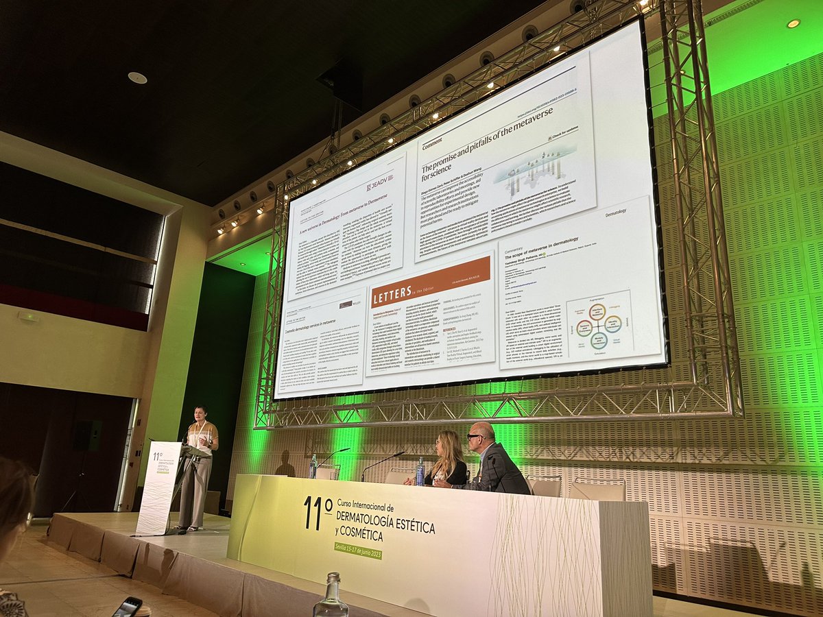 Curioso: del metaverso sólo existen en medicina 5 artículos publicados!!! 
👉 Conclusión: todavía hay más mito que realidad
👉 es más posible la realidad aumentada o virtual que metaverso en Dermatologia futura! 
Lo dice la  crack <a href="/rosataberner/">Rosa Taberner</a> en #cursodermasevilla2023