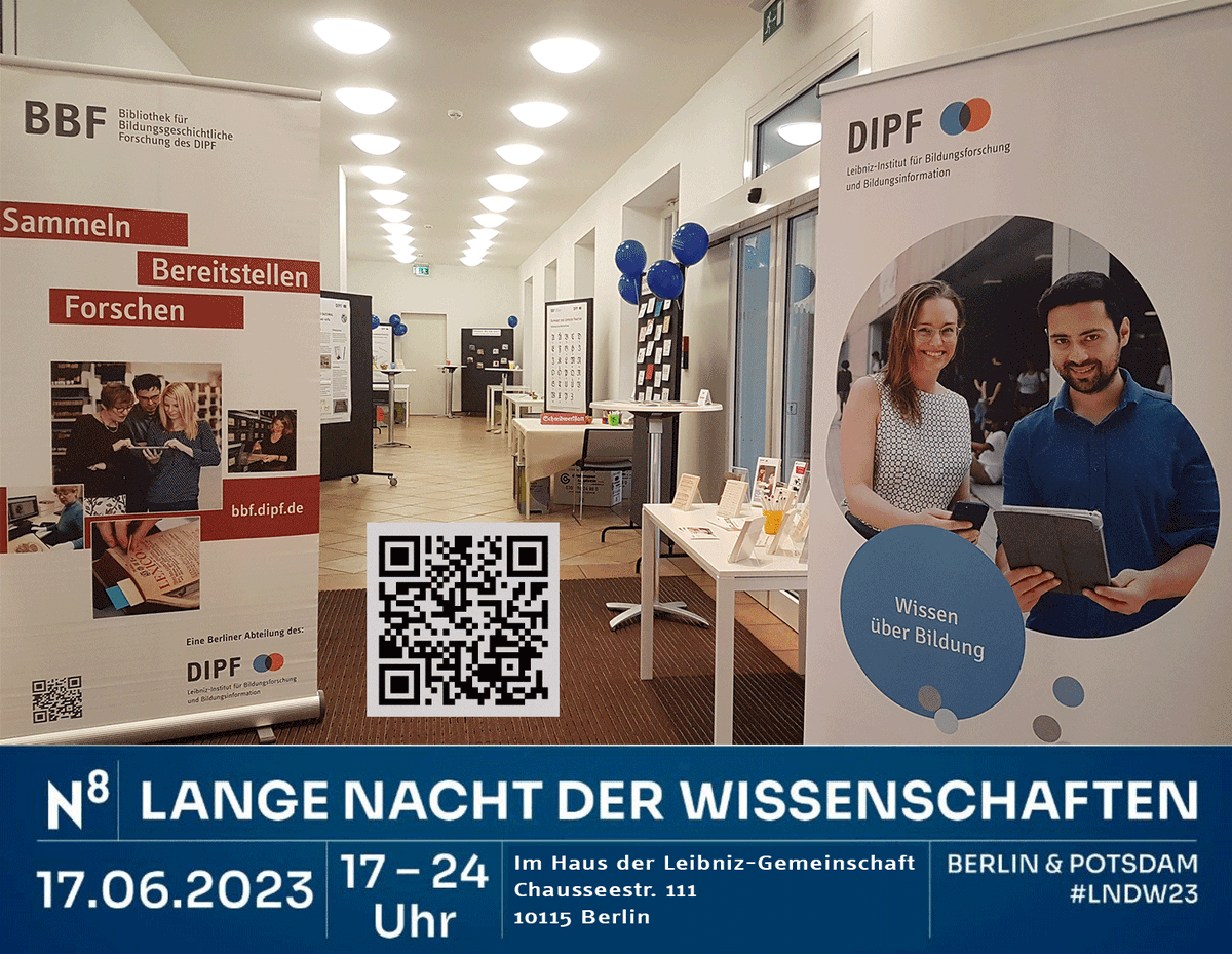 BBF des DIPF (@bbf_dipfberlin) on Twitter photo Die <a href="/BBF_DIPFBerlin/">BBF des DIPF</a> ist startklar für den Beginn der #LNDW23 um 17 Uhr😀 Wir sind wieder bei <a href="/LeibnizWGL/">Leibniz-Gemeinschaft</a> - mit Vorträgen über Visualisierungen in der Wissenschaft (#dh), das #Mädchenabitur & zur #Schulgeschichte von @dielindad, <a href="/denise_loewe/">Denise Löwe</a> & <a href="/JuliaKurig/">Julia Kurig</a> und Mitmachangeboten ... Die <a href="/BBF_DIPFBerlin/">BBF des DIPF</a> ist startklar für den Beginn der #LNDW23 um 17 Uhr😀 Wir sind wieder bei <a href="/LeibnizWGL/">Leibniz-Gemeinschaft</a> - mit Vorträgen über Visualisierungen in der Wissenschaft (#dh), das #Mädchenabitur & zur #Schulgeschichte von @dielindad, <a href="/denise_loewe/">Denise Löwe</a> & <a href="/JuliaKurig/">Julia Kurig</a> und Mitmachangeboten ...