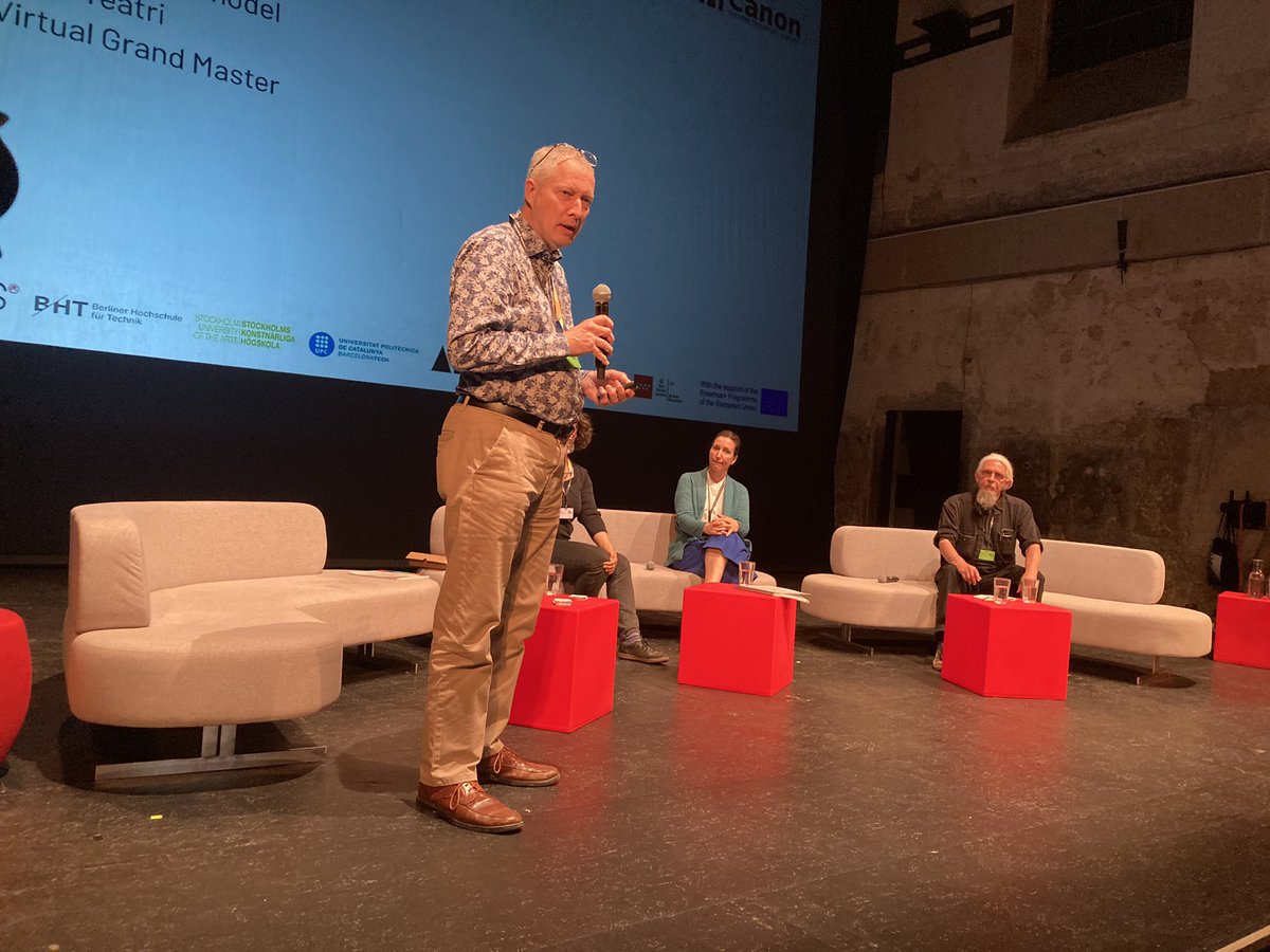 pq_festival's tweet photo. 🔵PQ Talks: Canon of technical theatre history- teaching, archives, networks with Chris Van Goethem, Bri Newesely, Franziska Ritter, and Nick Hunt (posted by Barbora P.)#pq23 https://t.co/iZRejsNEuh