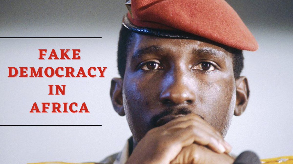 🧵HOW THOMAS SANKARA EXPOSES DEMOCRACY IN AFRICA

In 1983, a soldier named Thomas Sankara came to power in Burkina Faso🇧🇫 through a coup d’etat. 

According to the promoters of Western-style democracy (multi-party politics + regular elections) , Thomas Sankara was a dictator.