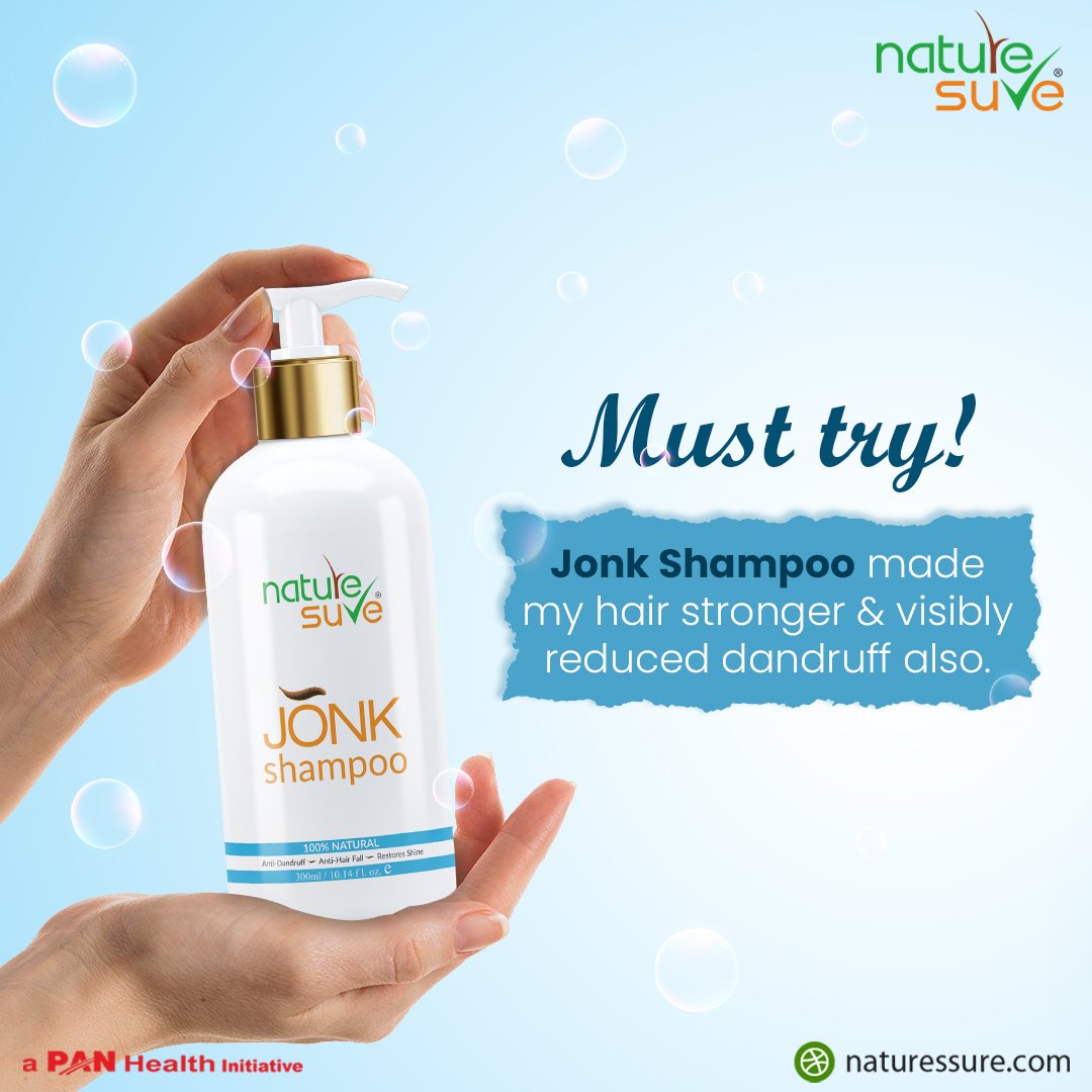 Jonk Shampoo is all you need to get dandruff free and strong hair 💁

#naturesure #dandruffcontrol #strongerhair #jonkshampoo #haircare #personalcare #shampoo #natural #hairgoals #naturalproduct #hairfall #dandruff #hairproblems