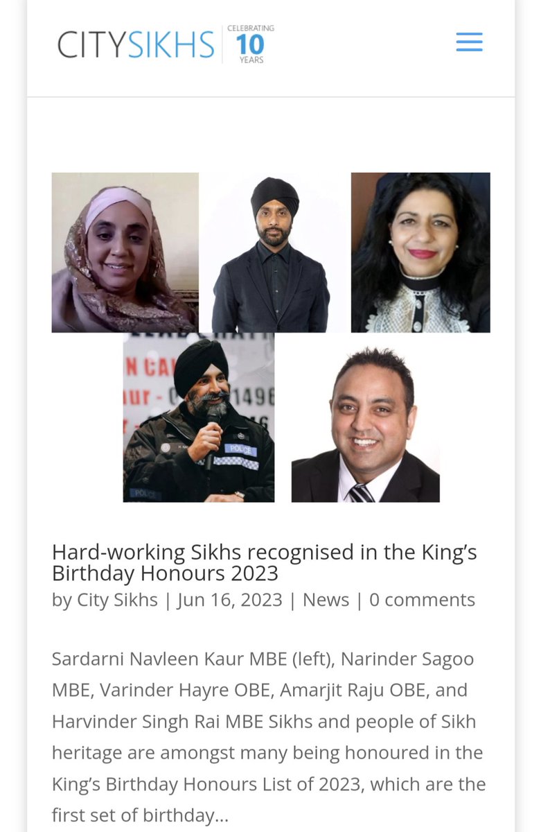 We are extremely proud to announce that our Head of SIkh Ministry, Sardarni Navleen Kaur, has been awarded an MBE in the King’s Birthday Honours List 2023, for Services to Women and Interfaith relations.
Huge congratulations for this wonderful recognition
#KingsBirthdayHonours