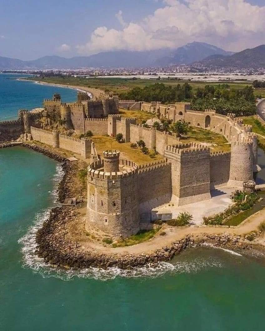 Mamure Castle, a medieval castle on Mediterranean coastline built by rulers of Armenian Kingdom of Cilicia (1198–1375 CE) on foundations of a 4th Century CE, Roman Castle.

It was designed to protect against pirates, it was restored during Byzantine era and during Crusades.