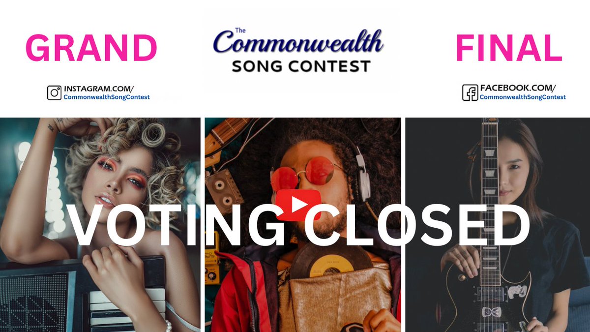SongwritingNews's tweet image. VOTING NOW CLOSED for the 2022/23 Commonwealth Song Contest. Over 20 thousands songs, Seven Grand Finalists, Two rounds of voting and only ONE WINNER. Subscribe to the new Commonwealth Song Contest YouTube channel to find out when the winner is announced. youtube.com/@CommonwealthS…