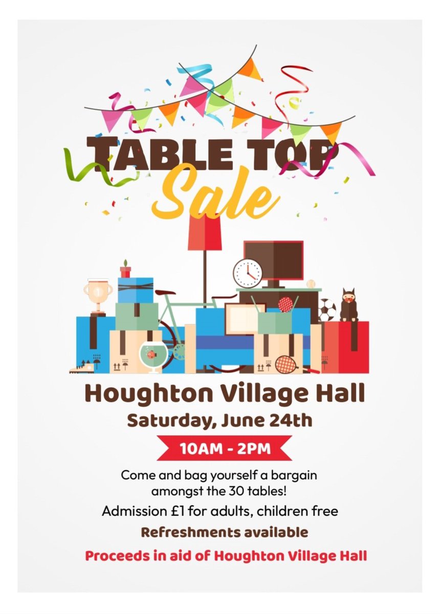 Come along to our popular Table Top Sale Saturday 24th June #carlisle #Cumbria #cumbriaevents