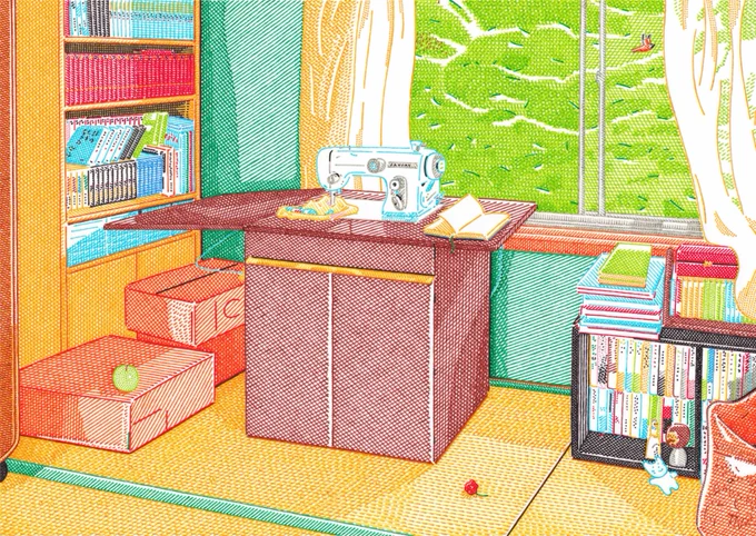 ひるねこBOOKSさんでのグループ展、いよいよ 明日の12〜16時でおしまいです。原画を見てもらうのが一番嬉しいです。お近くへお越しの方は、ぜひどうぞ  #ひるねこBOOKS #私の本棚展2023 hirunekodou.seesaa.net/artic…