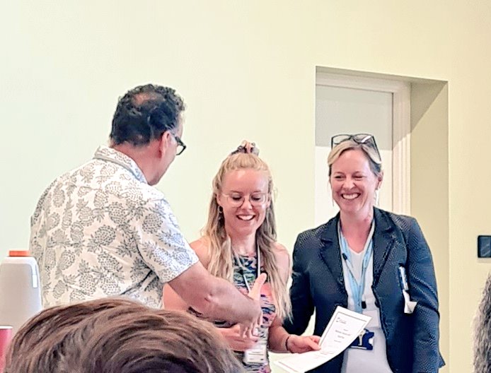 Dr Sarah Louise Barron (@biotechbarron) on Twitter photo Honoured to have won the <a href="/RoySocChem/">Royal Society of Chemistry</a> poster prize for my PhD research at the Cambridge #Bioelectronics Symposium yesterday #CBS2023
Thanks to <a href="/GeorgeMalliaras/">George Malliaras</a> <a href="/biochemist_hero/">Dr Roisin Owens</a> <a href="/westcamhub/">West Hub, Cambridge</a> for putting on a great event π‘ π§
<a href="/BioElSystTech/">Bioelectronic System Technology (BEST) Group</a>
<a href="/BioelectronicsL/">BioelectronicsLab</a>
<a href="/Cambridge_Uni/">Cambridge University</a> Honoured to have won the <a href="/RoySocChem/">Royal Society of Chemistry</a> poster prize for my PhD research at the Cambridge #Bioelectronics Symposium yesterday #CBS2023
Thanks to <a href="/GeorgeMalliaras/">George Malliaras</a> <a href="/biochemist_hero/">Dr Roisin Owens</a> <a href="/westcamhub/">West Hub, Cambridge</a> for putting on a great event π‘ π§
<a href="/BioElSystTech/">Bioelectronic System Technology (BEST) Group</a>
<a href="/BioelectronicsL/">BioelectronicsLab</a>
<a href="/Cambridge_Uni/">Cambridge University</a>