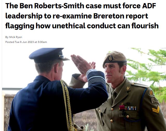 Retired Australian Maj. Gen. Mick Ryan: the failure of the defamation case brought by #BenRobertsSmith should incite action over wider criminality in #Afghanistan by the #Australian military, as outlined in the 2020 Brereton Report.  counter-hegemonic-studies.site/brs2/