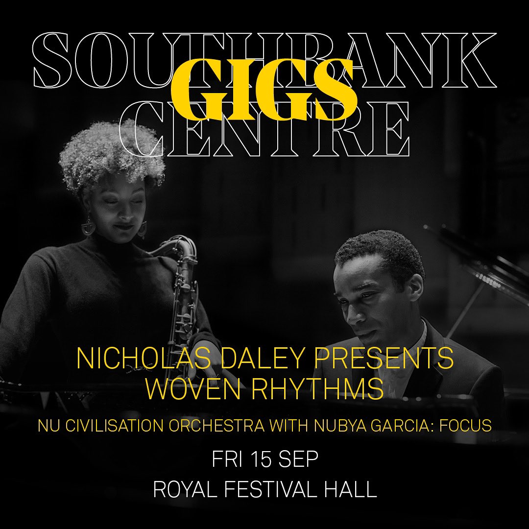 very excited to announce @nucivilisation @tom_warriors &amp; I are playing Stan Getz’s ‘Focus’ on September 15th, as part of @nicholas_daley Presents Woven Rhythms <a href="/southbankcentre/">Southbank Centre</a> series with new commissions from <a href="/OletaHaffner/">Oleta Haffner</a> &amp; <a href="/peteredwardsmus/">Peter Edwards</a> 

tickets: tinyurl.com/tua8cvmk