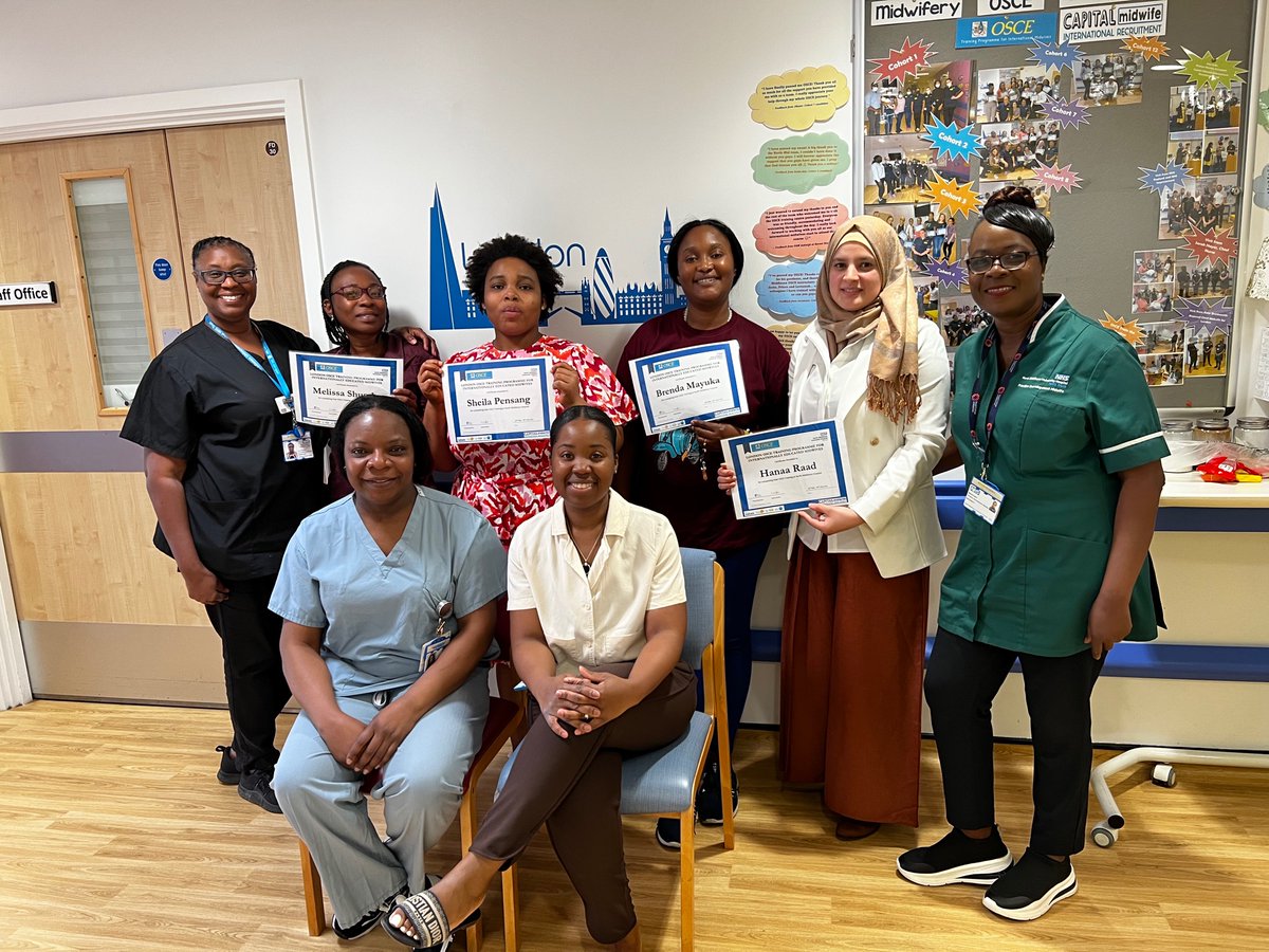 Congratulations to Cohort 7 on completing your OSCE training at @NorthMidNHS 🥳 A small team with a wealth of experience! All the best for your upcoming OSCE x @NicoleCNHS @marmaquee @SBryden2 @CapitalMidwife