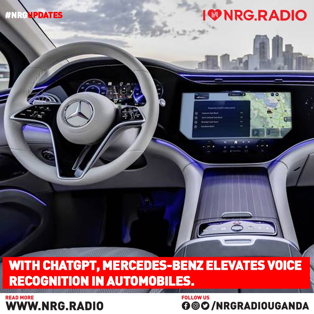 German automobile giants Mercedes-Benz bring ChatGpt to MBUX vehicles for U.S. customers via Microsoft Azure OpenAI service 🤖. Do you think this is a good move? 

#NRGUpdatesUG #NRGRadioUG