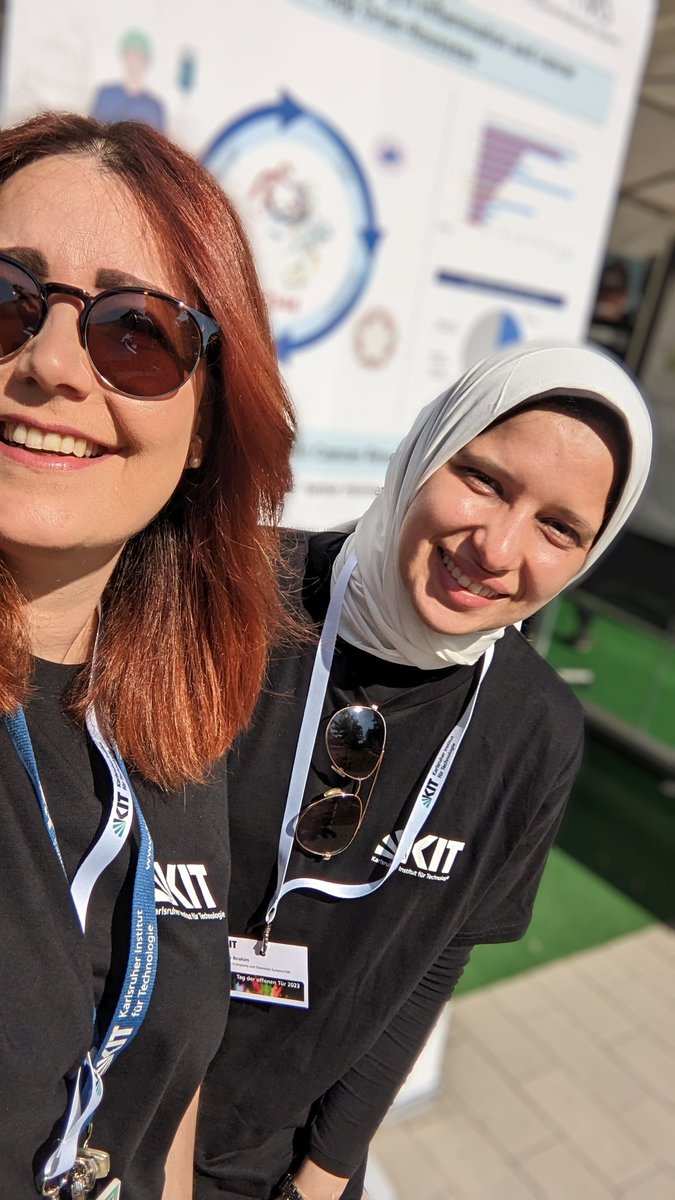 ninetakir's tweet photo. Out here rocking @KITKarlsruhe open day with @Nagwawi !!! Proud representatives of @OrianRousseau lab and our work on CD44 in cancer!!! Come say hi and hear more!!! https://t.co/Qt7Y458ul9