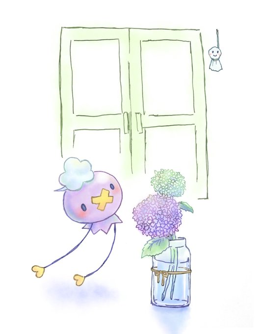 「紫陽花 てるてる坊主」のTwitter画像/イラスト(新着)