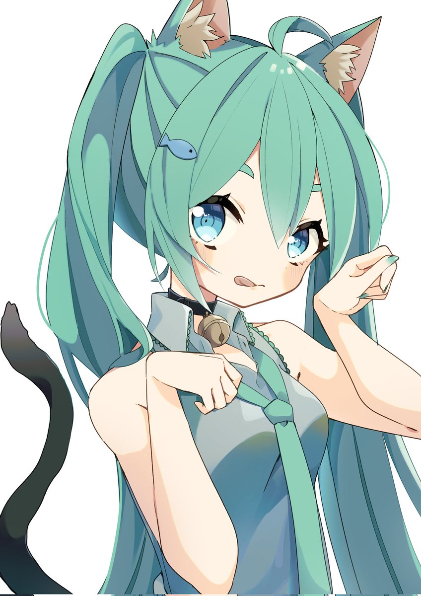 初音ミク「ฅ^•ω•^ฅ #初音ミク」|クスノキ🌿4/30 超ﾎﾞﾏｽお18のイラスト