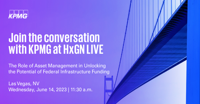 Discover the power of strategic asset management planning and decision-making in boosting investment delivery efficiency at the KPMG speaking session at HxGN LIVE Global 2023. June 14th at 11:30 a.m. PDT. #hxgnliveglobal bit.ly/43NFQOs
