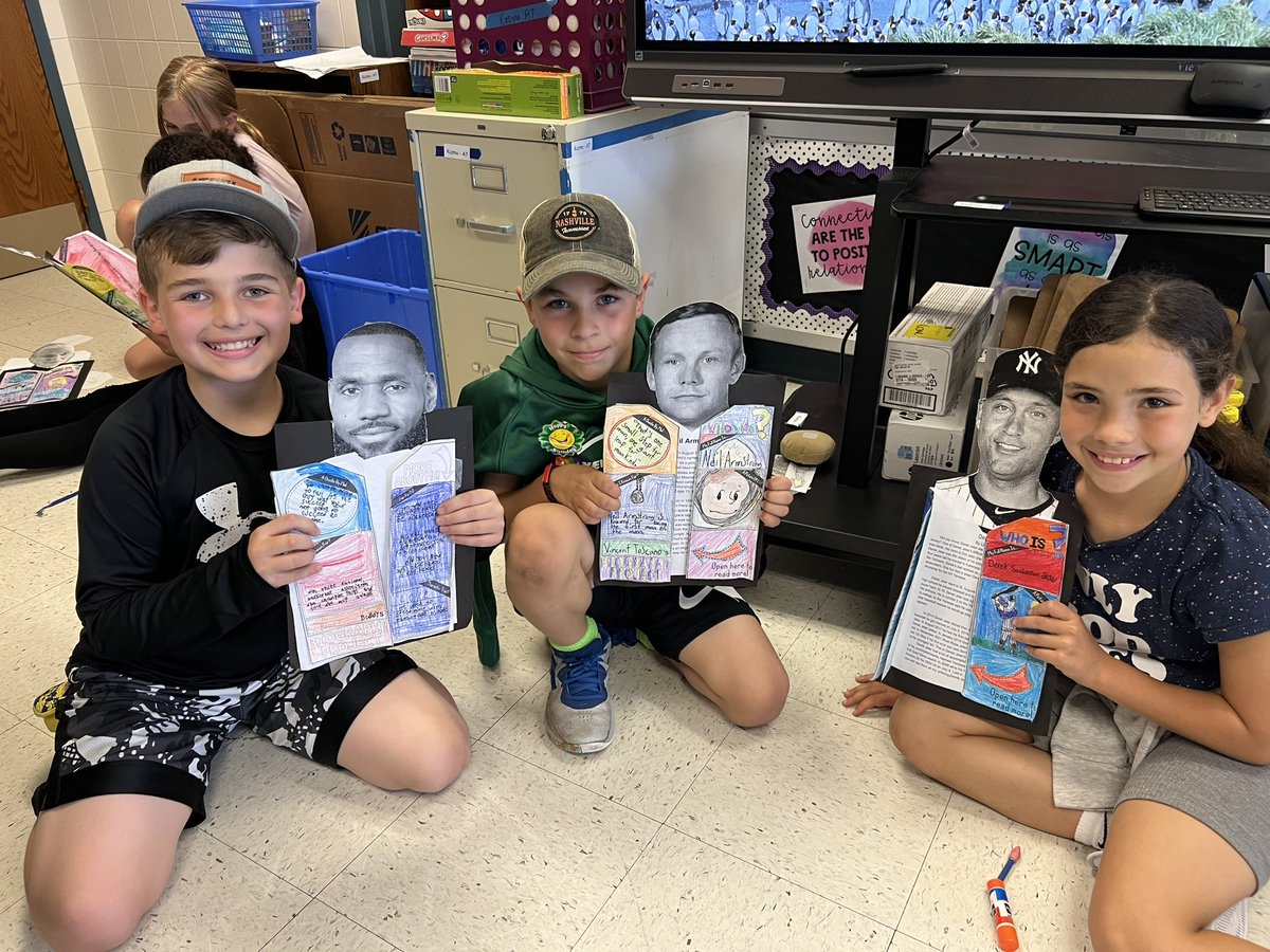 Pinebrookgcsd's tweet image. Ms. Kuzma’s Class shared their “Who Was?” biography projects yesterday! #engagedlearning 
@GreeceCentral @PettiferSuz @andreageglia