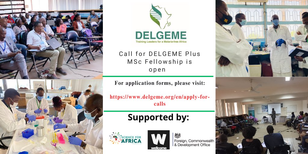 New call for DELGEME Plus MSc is open, Please click on this link to see: delgeme.org/en/apply-for-c… A 2-year training course in AMR. Thanks to @SciforAfrica @wellcometrust @FCDOGovUK to support. @Afroscientist @djimdeab @PDNA11
