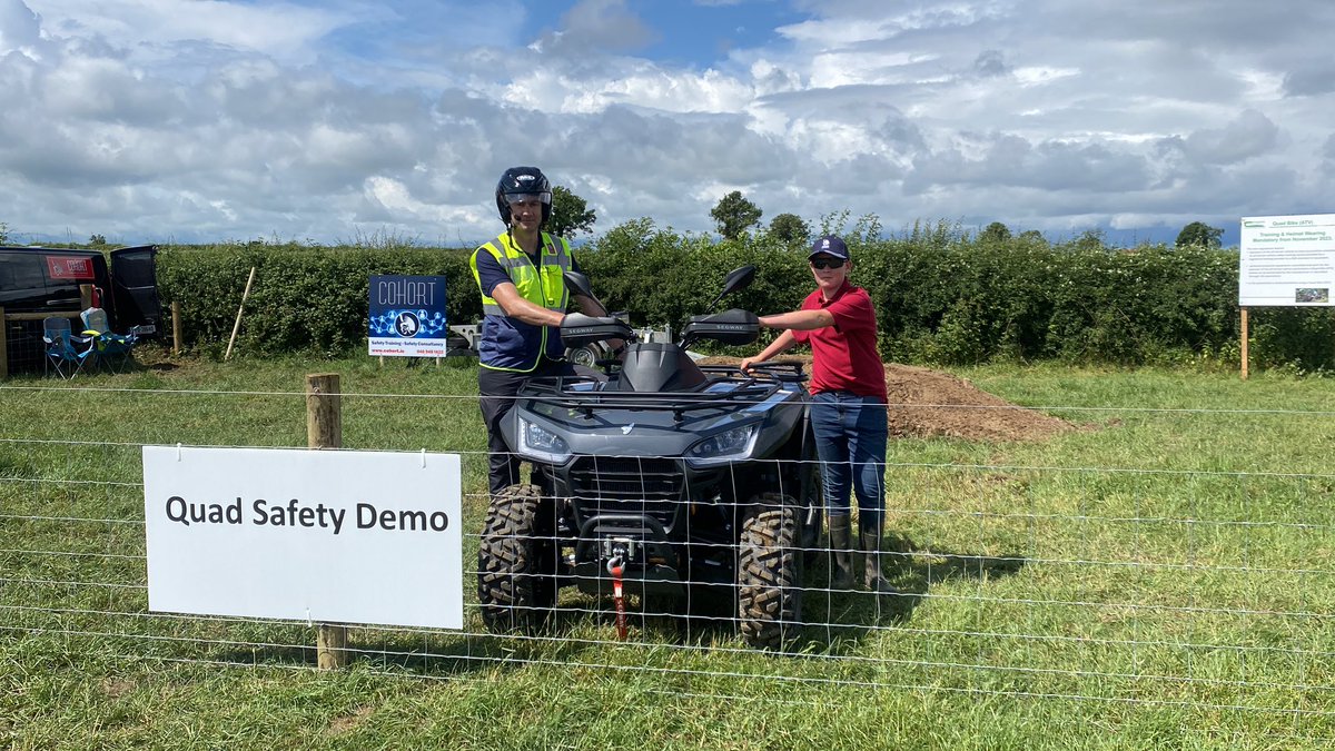 Andrew and Fiachra Reiley hosting quad safety demos on behalf of <a href="/teagasc/">Teagasc</a> for the day here at #Sheep2023. Come and check them out! <a href="/cohort/">Cohort</a>.