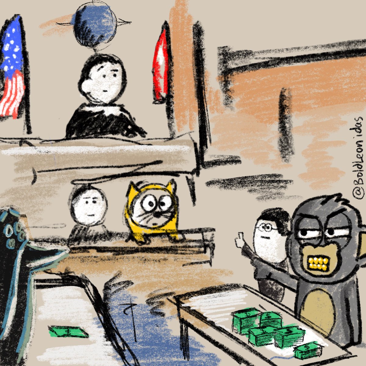 Courtroom Sketch.