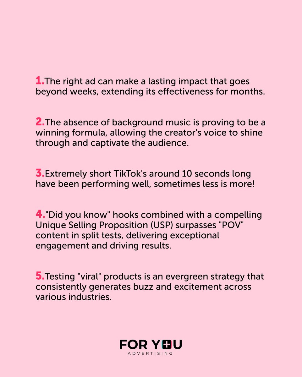 FYAdvertising's tweet image. Stay one step ahead with our weekly dose of creative inspiration 🚀💡 

#ContentCreativity #TikTokAds #UGC #UGCcommunity #CreativeAgency #ContentCreators