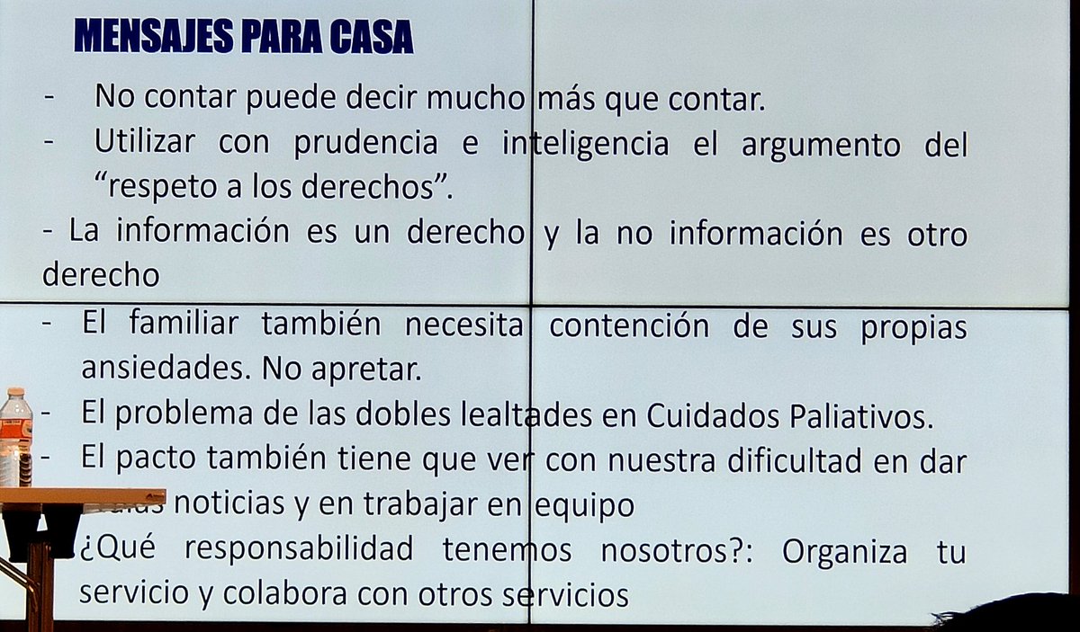 <a href="/LlanaHelena/">Helena Garcia Llana</a> Intervenciones Recomendadas para abordar Pacto de Silencio.. sabiendo que el pacto también tiene que ver con las propias dificultades que tenemos los profesionales en las habilidades para la COMUNICACIÓN de MALAS NOTICIAS, TRABAJO EN EQUIPO.. formación y coordinación