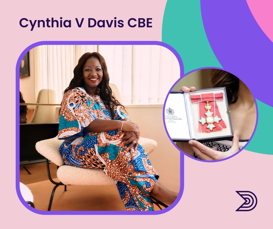 So I have some exciting news to share….!
Cynthia Davis CBE!!! 
I am delighted to announce that I have been honoured with a CBE for services to Equality, Diversity, and Inclusion in the King’s Birthday honours! 😁🙏🏾#honourslist #cbe #grateful #KingsBirthdayHonours