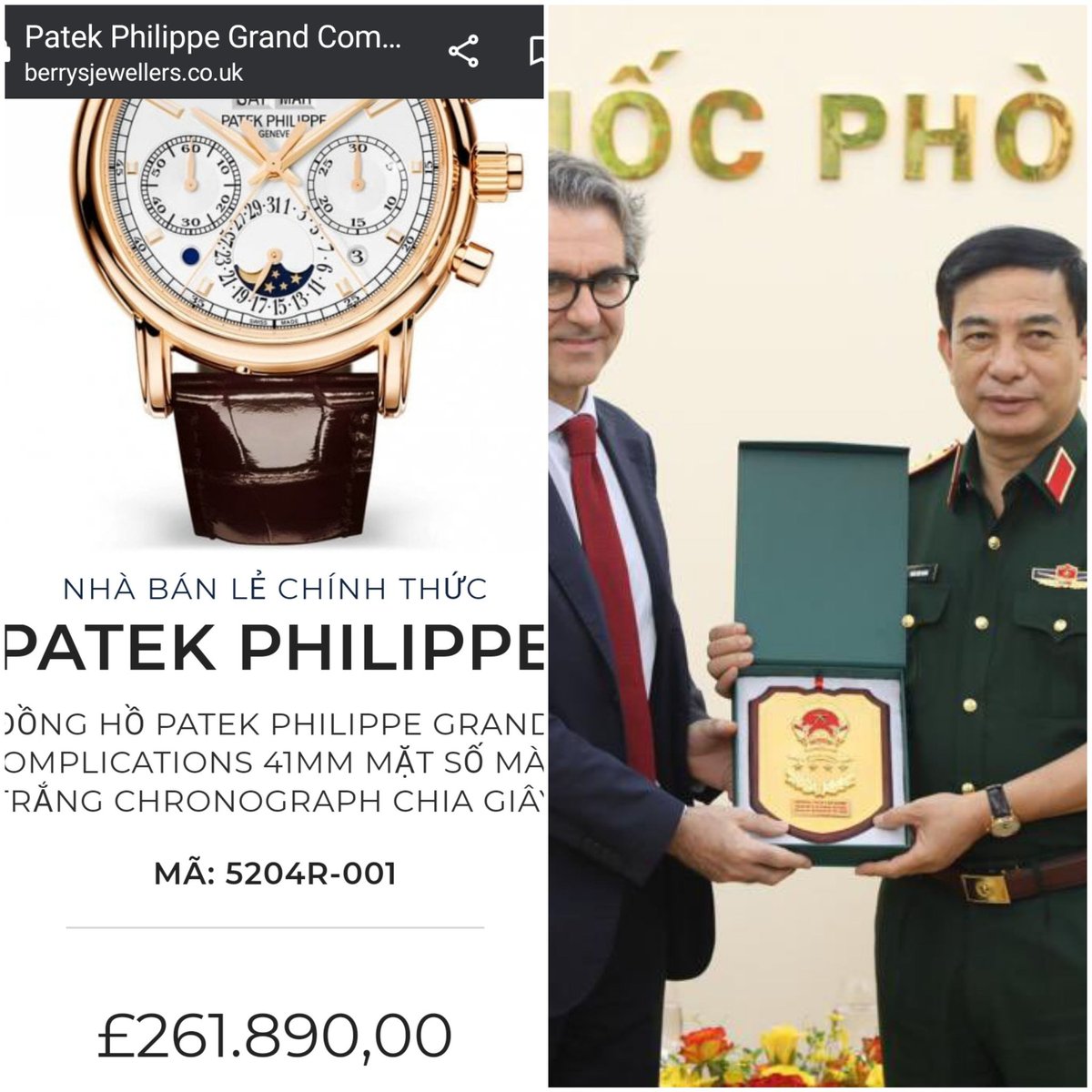 lsminhphuong's tweet photo. Anh giang tham gia hội Patek philipppe.🤣🤣 https://t.co/YBsRcB4y9b