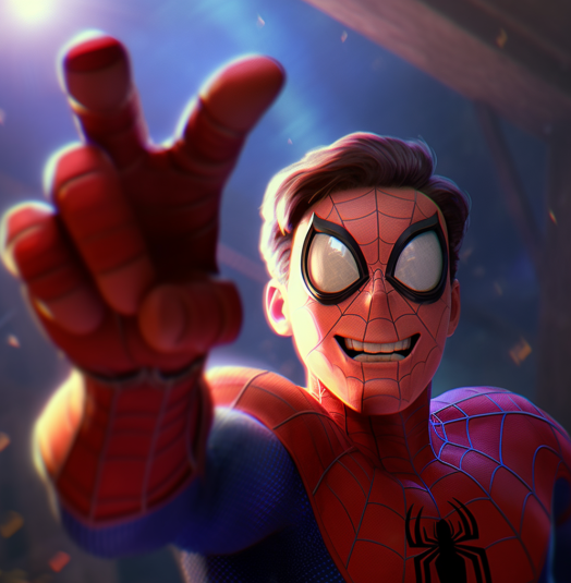 AdamGrenade's tweet photo. Today I asked AI to create Spider-Man, but the mask isn't a mask. 🤣 https://t.co/tojhIYWPlr